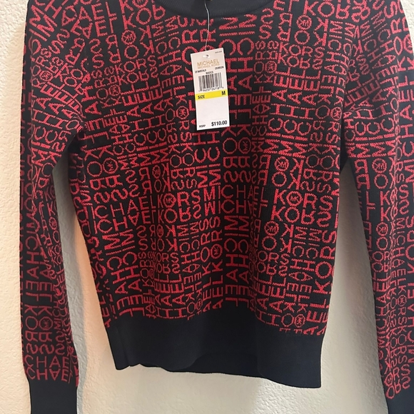 Michael Kors Red/Black Logo Sweater - Picture 2 of 5